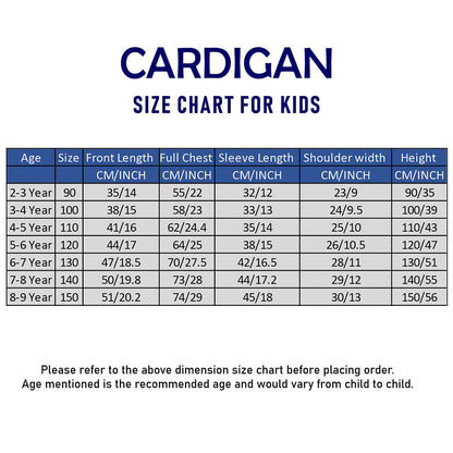 Red checks Heart Cardigan with Muffler, Christmas Winter Sweatshirt for Kids