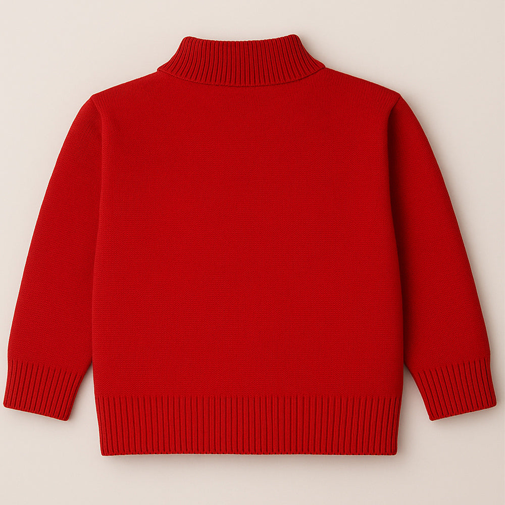 Red Maths Fun Kids Cardigan, Sweater for Christmas & Winter