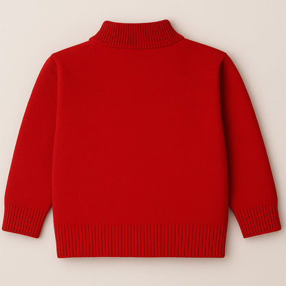 Red Maths Fun Kids Cardigan, Sweater for Christmas & Winter