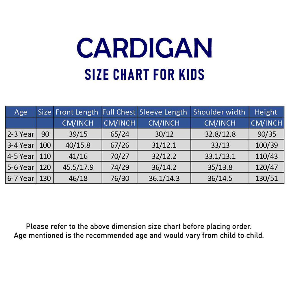 Red Ruffle Neck, Floral Christmas Cardigan Winter Sweater for Kids