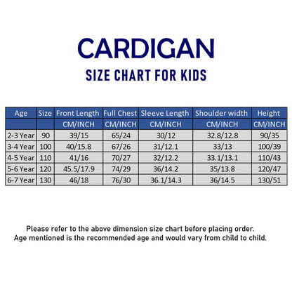 Red Ruffle Neck, Floral Christmas Cardigan Winter Sweater for Kids