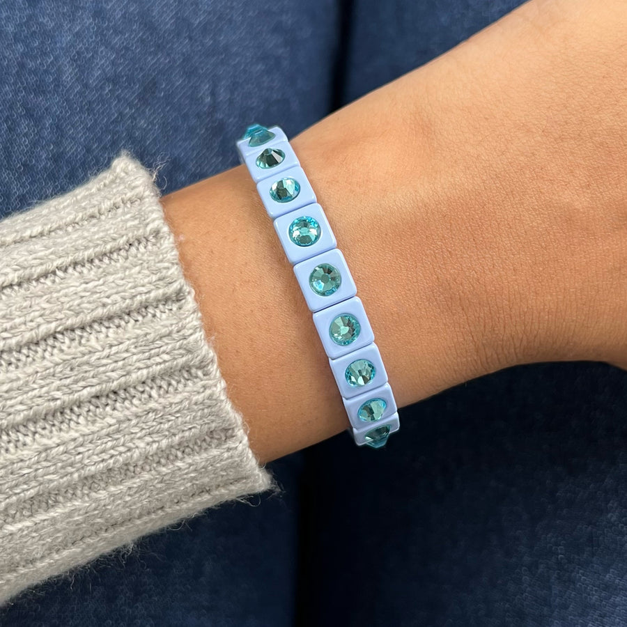 Bling Enamel Crystal Bracelet | Blue