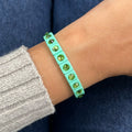 Bling Enamel Crystal Bracelet | Pastel Green