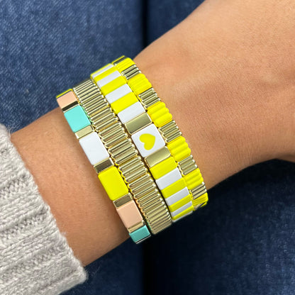 Party Enamel Bracelet | Pastel Peach