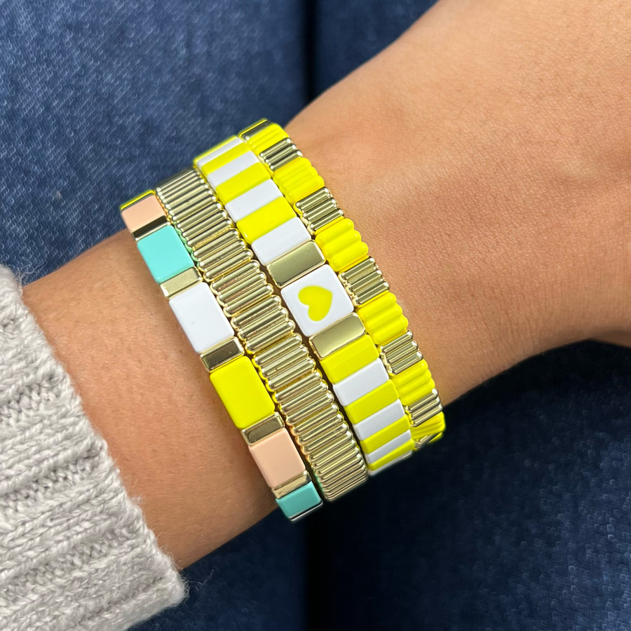 Party Enamel Bracelet | Pastel Peach