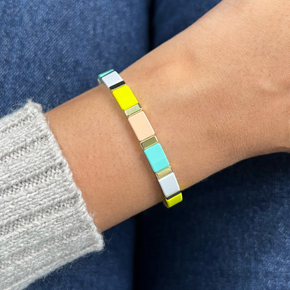 Party Enamel Bracelet | Pastel Peach