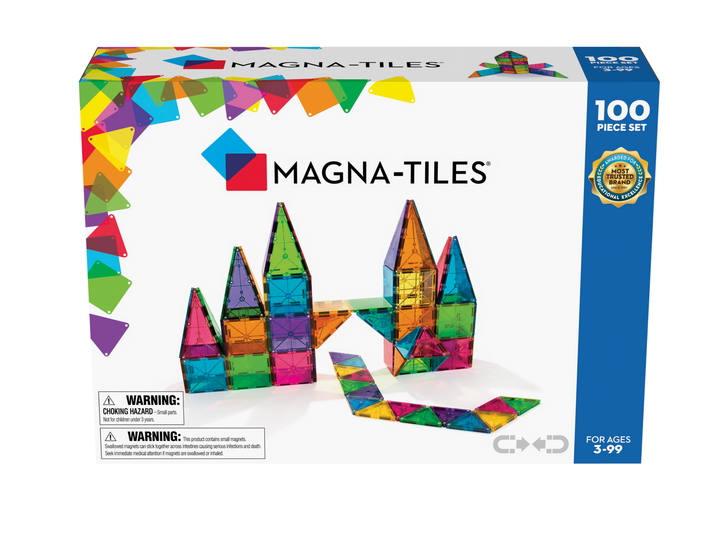 Magna Tiles Clear Colors 100 Piece Set