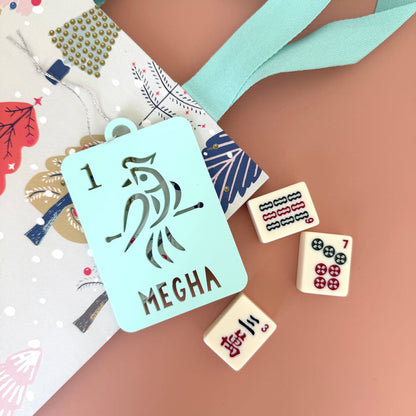Personalised Tree Ornament Xmas Shape | Mahjong