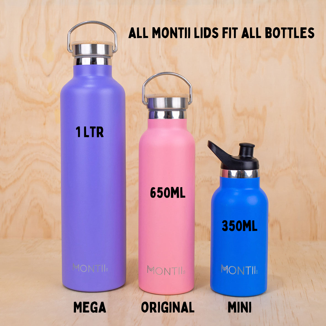 MontiiCo Mega Drink Bottle - Coal 1 Litre