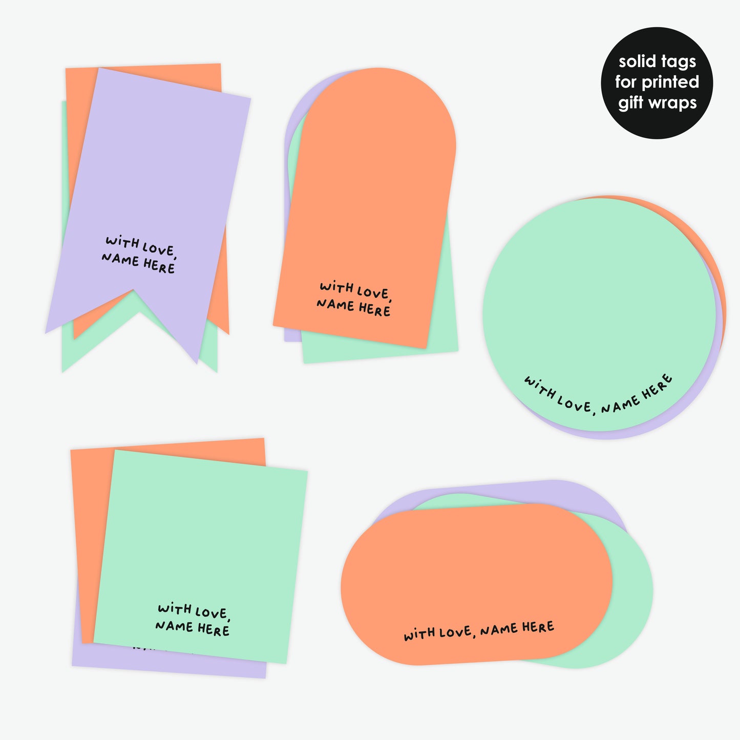 GIFT CARDS & TAGS: Stick On Tags | Mermaids