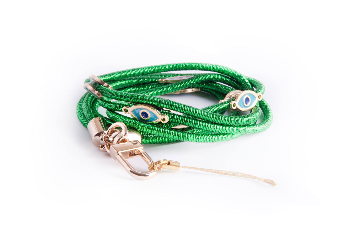 Metallic Crossbody Lanyard-Green