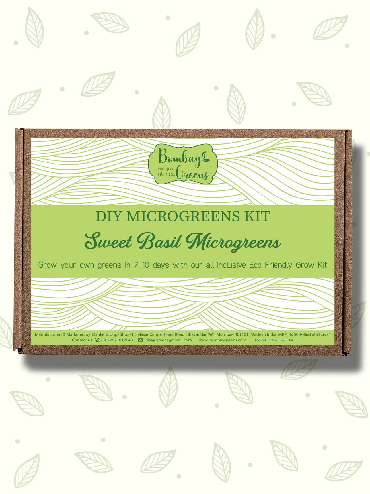 DIY Microgreens Eco-Friendly Kit - Sweet Basil