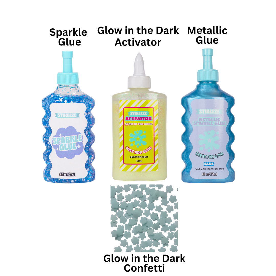 The One Step  Glow in the Dark Slime Bundle | Electric Blue
