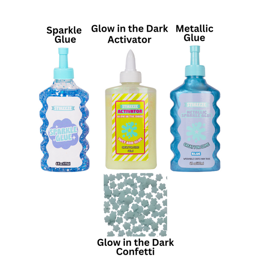 The One Step  Glow in the Dark Slime Bundle | Electric Blue