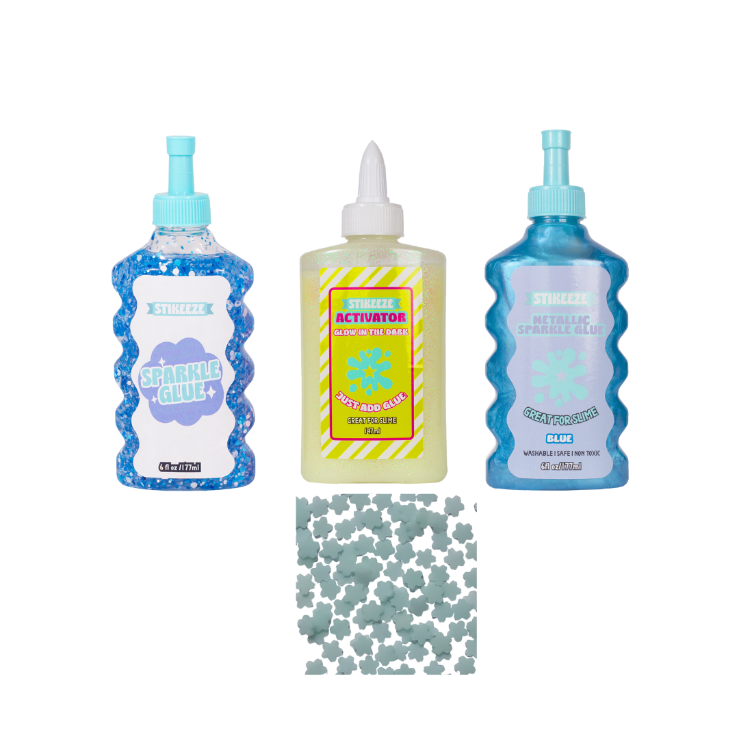 The One Step  Glow in the Dark Slime Bundle | Electric Blue