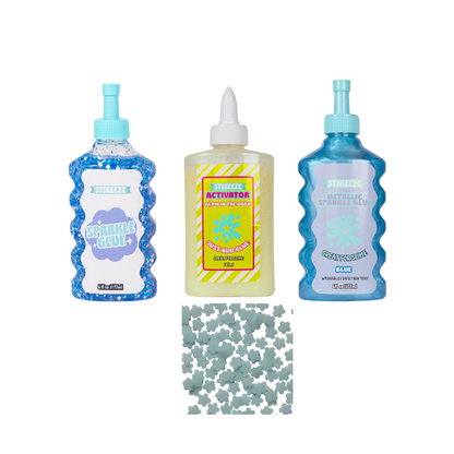 The One Step  Glow in the Dark Slime Bundle | Electric Blue