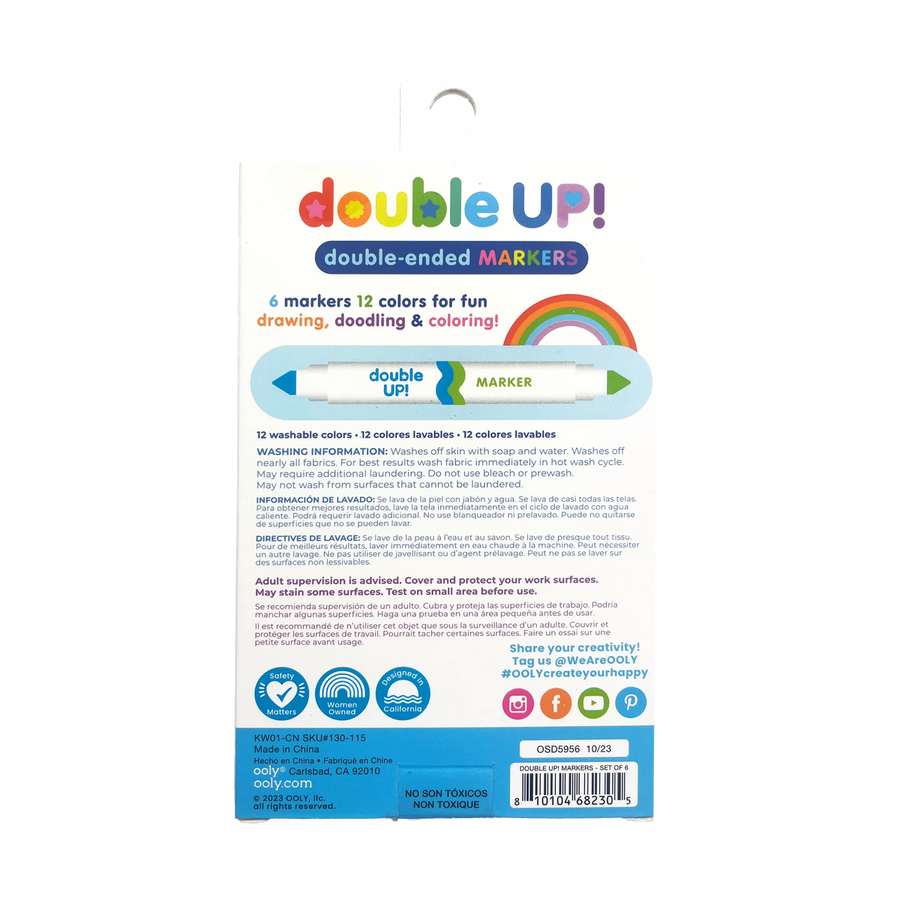 Double Up! Double-Ended Markers - Set of 6