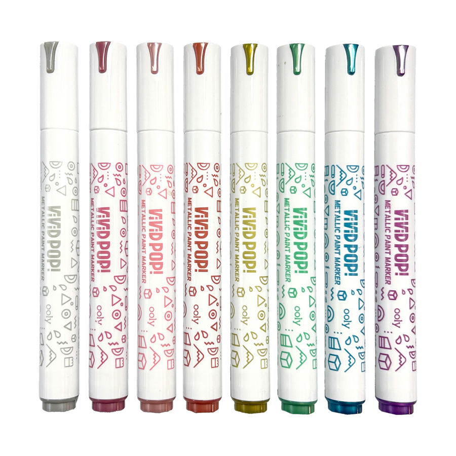 Vivid Pop! Water Based Paint Markers - Metallic - Set of 8
