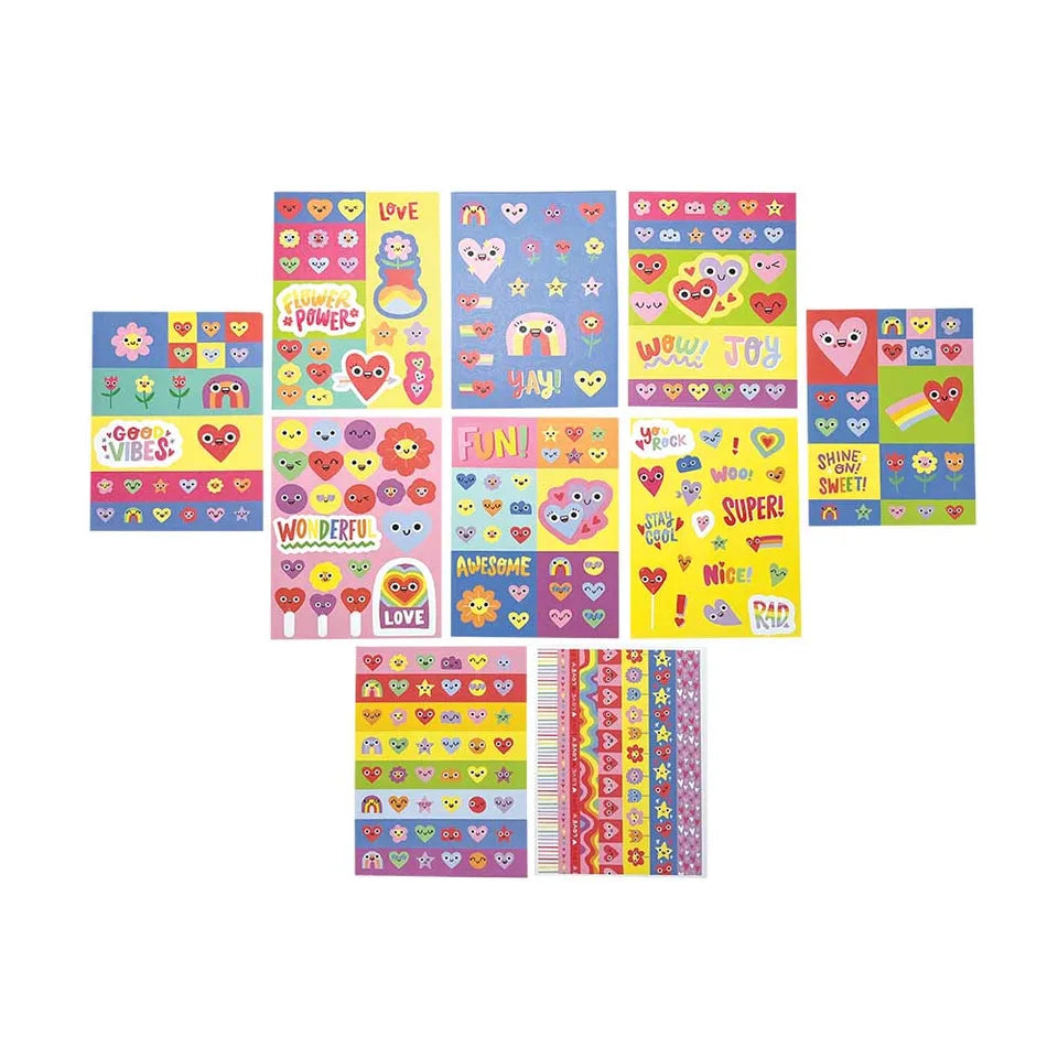 Stickiville Stickers: Happy Hearts - Book (10 Sheets)