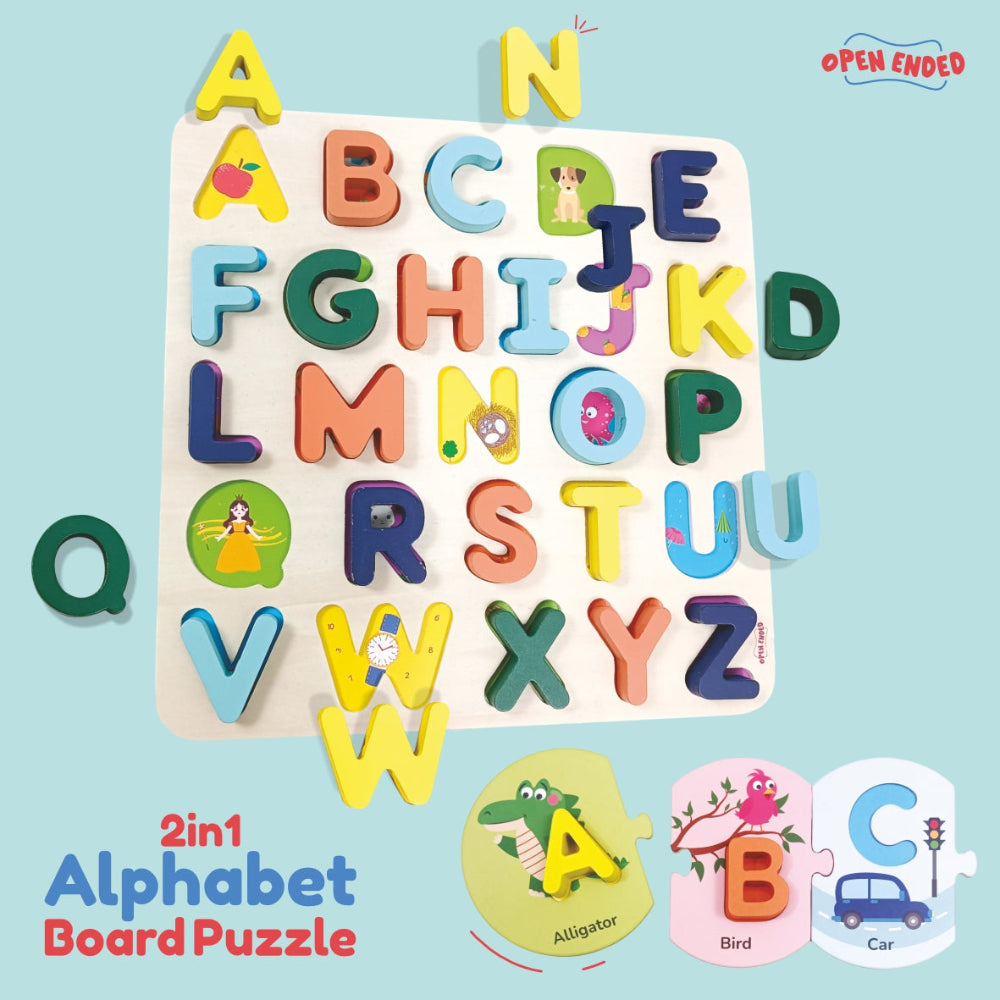 Open Ended 2 in 1 Alphabet Board Puzzle – Bombay Kids Company