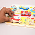 Open Ended Chunky Puzzle New Design - Vehicles (Includes - 7 Chunky self standing Vehicles)-Puzzles-Open Ended-Toycra