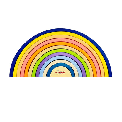 Open Ended Large Rainbow Stacker 12 Piece-Preschool Toys-Open Ended-Toycra