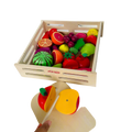 Open Ended Wooden Cutting Set - Fruits & Veggies-Pretend Play-Open Ended-Toycra