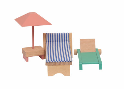 Open Ended Wooden Doll House - Grand Mansion (28 pcs furniture included)-Pretend Play-Open Ended-Toycra