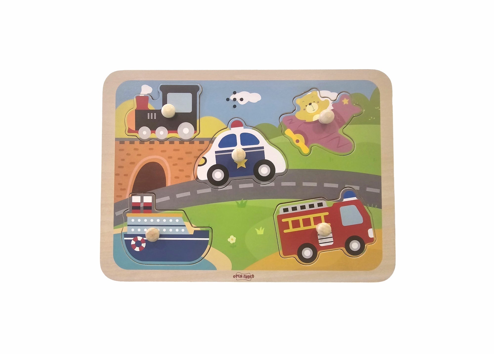 Open Ended Wooden Sound Puzzle - Vehicle – Bombay Kids Company