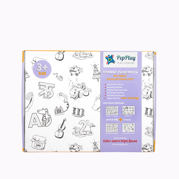 MY FIRST EDUCATIONAL SET - REUSABLE DOODLE PLACEMATS