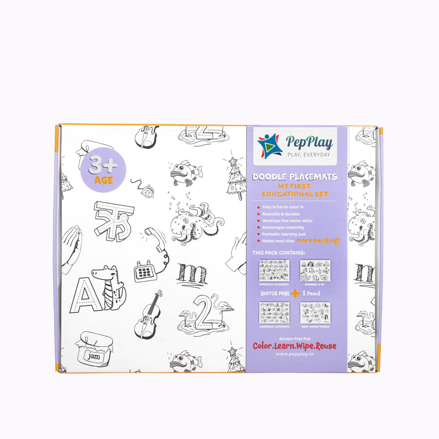 MY FIRST EDUCATIONAL SET - REUSABLE DOODLE PLACEMATS