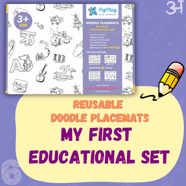 MY FIRST EDUCATIONAL SET - REUSABLE DOODLE PLACEMATS