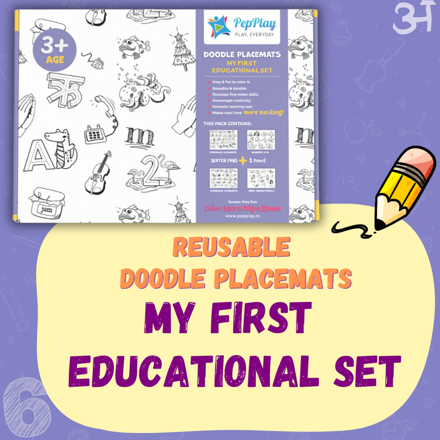 MY FIRST EDUCATIONAL SET - REUSABLE DOODLE PLACEMATS