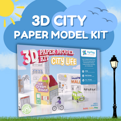 PepPlay 3D Paper Model Kit - City Life