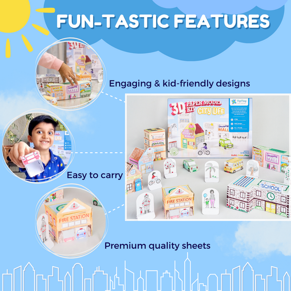 PepPlay 3D Paper Model Kit - City Life