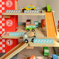Playbox Drive in-Multilevel Activity Center with Helicopter Pad, Moving Elevator & Rapid Descent Ramps Pretend Play Toy Develops Motor Skills & Creativity - Age 1+ Years