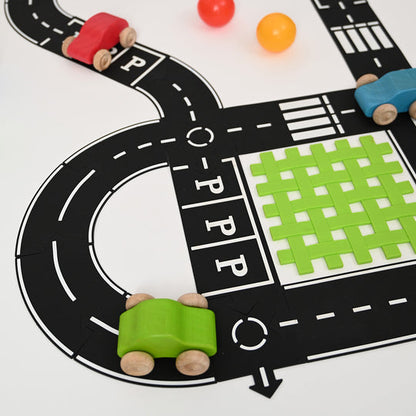 Playbox Wild Track - Tracks and Cars Wooden Toy 24 Tracks and 3 Cars for 1 to 7 Years Toddlers, Boys & Girls(Set of 1)