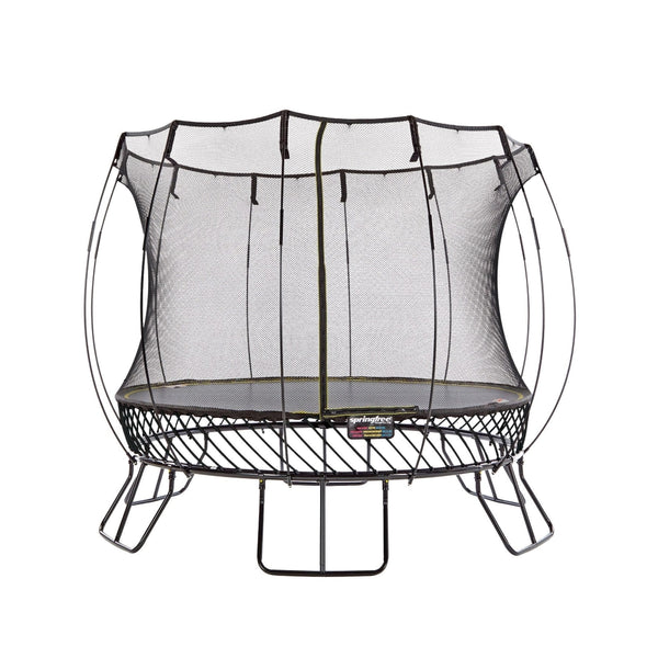 Springfree Compact Round Trampoline With Enclosure and with Flex R Hoop Basket Ball