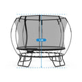 Springfree Compact Round Trampoline With Enclosure and with Flex R Hoop Basket Ball