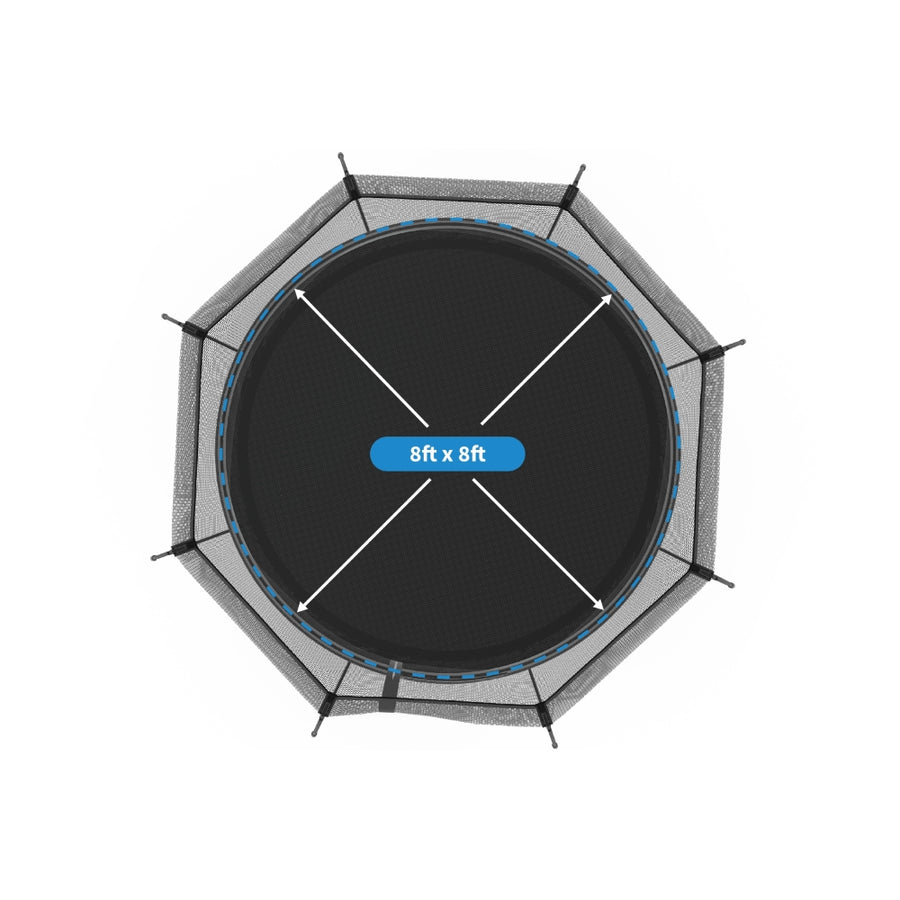 Springfree Compact Round Trampoline With Enclosure and with Flex R Hoop Basket Ball