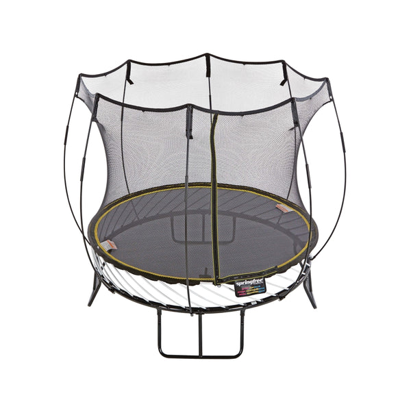 Springfree Compact Round Trampoline With Enclosure and with Flex R Hoop Basket Ball