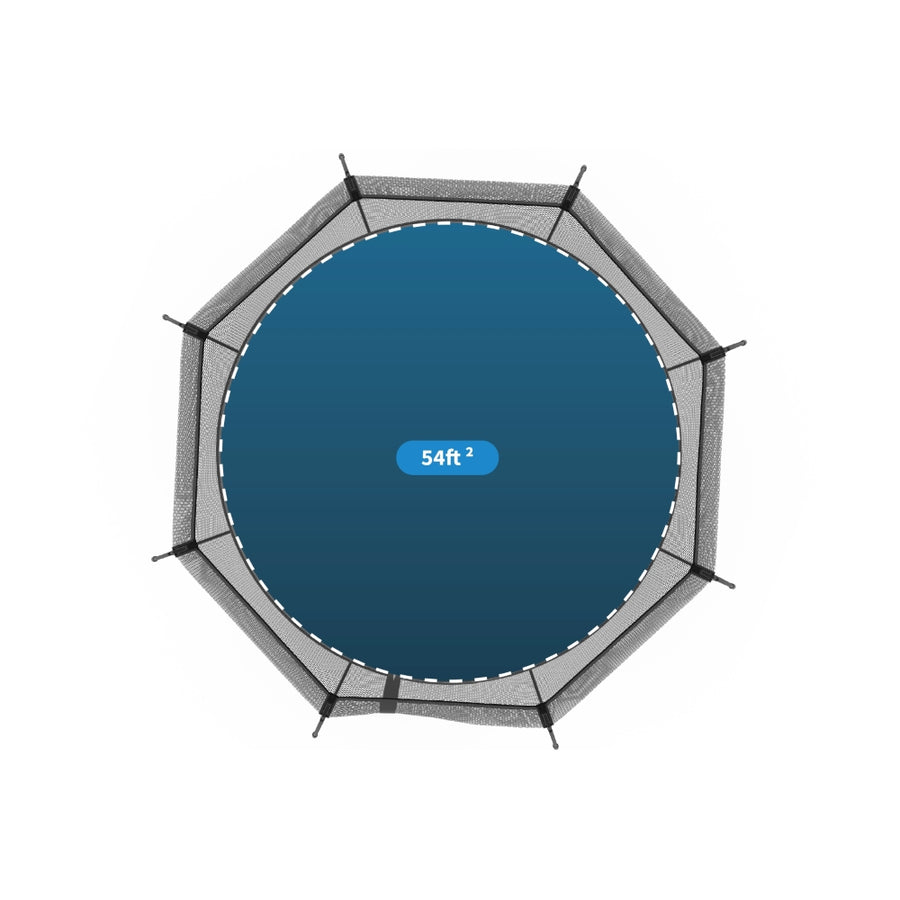 Springfree Compact Round Trampoline With Enclosure and with Flex R Hoop Basket Ball