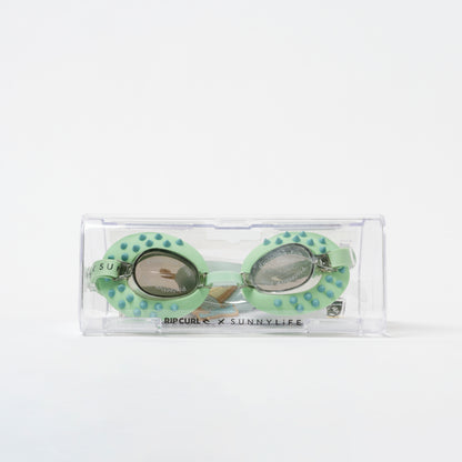 Kids Swim Goggles Shred Turtle Aqua