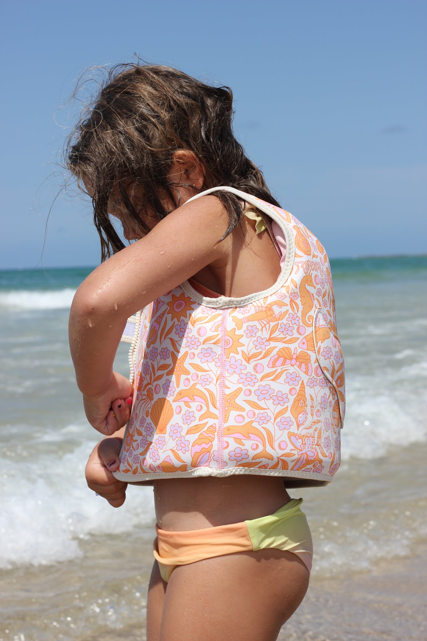 Kids Swim Vest 3-6 Ocean Magic Pink