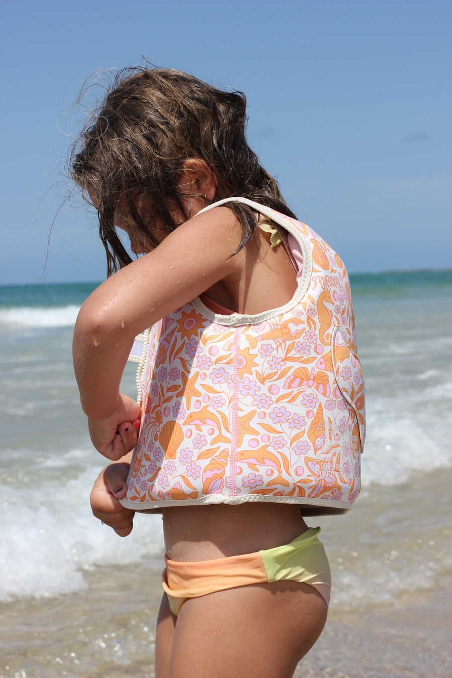 Kids Swim Vest 3-6 Ocean Magic Pink