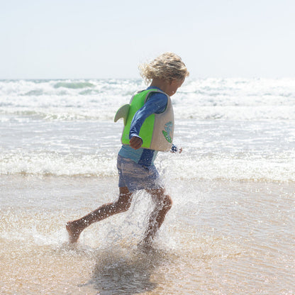 Kids Swim Vest 3-6 Shred Turtle Aqua