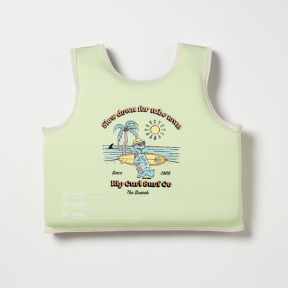 Kids Swim Vest 3-6 Shred Turtle Aqua