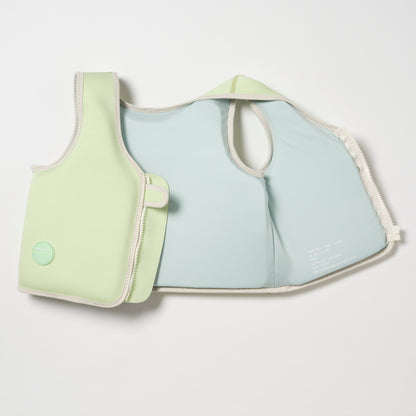 Kids Swim Vest 3-6 Shred Turtle Aqua