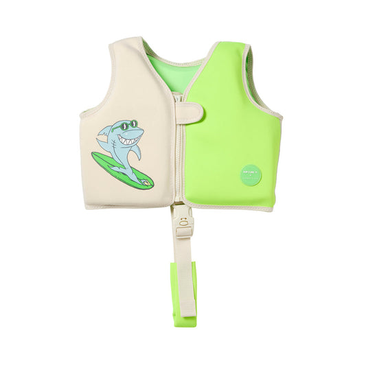 Kids Swim Vest 2-3 Shred Turtle Aqua