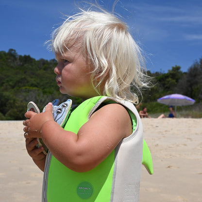 Kids Swim Vest 2-3 Shred Turtle Aqua